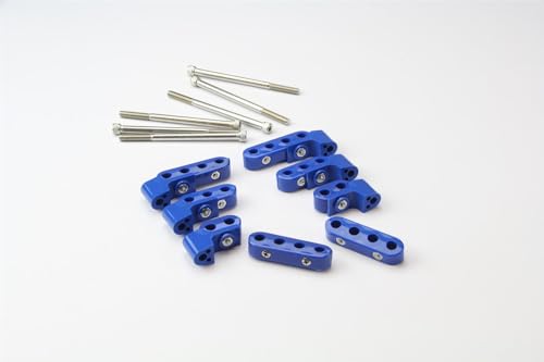 TOP Mount Smoothie Wire Separator KIT for 7-8mm Plug Wires, 2 2-Place, 2 3-Place, and 4 4-Place SEPARATORS, Blue