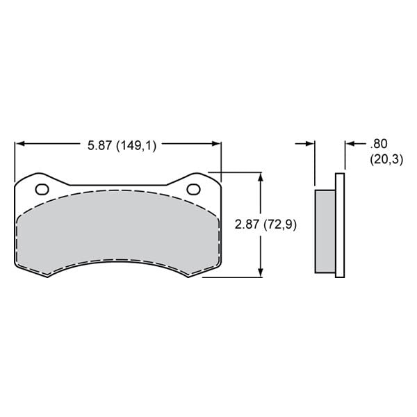 WILWOOD 6620-30 Pad, Aero4/6, 800, Axle Set