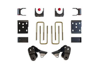 Part# 303430 MAX TRAC SUSPENSION'S is A 3" Rear FLIP KIT Including AXLE RELOCATORS, Hangers, Shackles, Bump Stops & Spring Plates