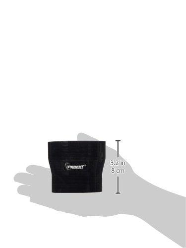 Power Vibrant Performance 2772 Hose Coupler, Silicone, 4ply Aramid Reinforced, Straight, Reducer, Transition, 3.00 in. Inlet I.D, 2.50 in. Outlet I.D, 3.00 in. Overall Length, Black, each