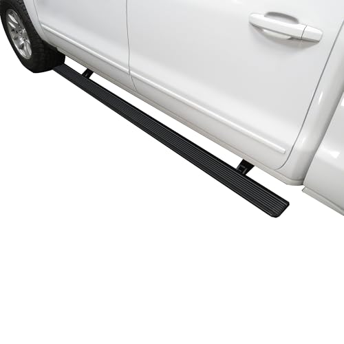 Black Horse Elite Power Board Retractable Black Compatible with 2014-2018 Silverado-Sierra 1500 Double Cab/2019-2021 Silverado and Sierra 2500-3500 Double Cab-PWBR1373