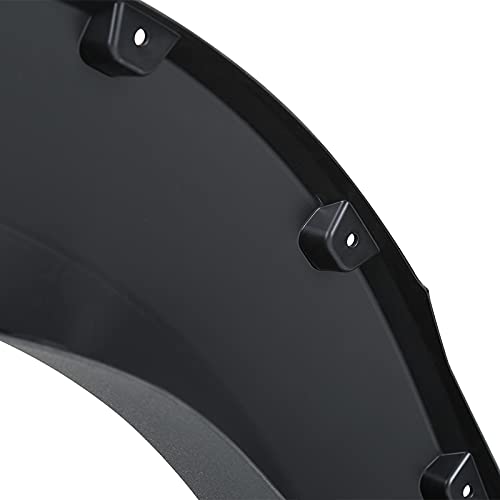 Pocket Rivet Rough Textured Fender Flares SPEC-D TUNING Compatible with 2017-2020 Ford F-250, F-350 Super Duty, 4 Pcs