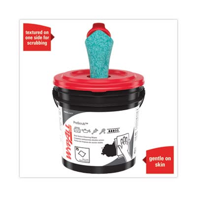 Wypall Kimberly-Clark Green / White Wipe - Pop-up Dispenser - 75 sheets per container - 12 in Overall Length - 10.5 in Width - 91371 [PRICE is per CASE]