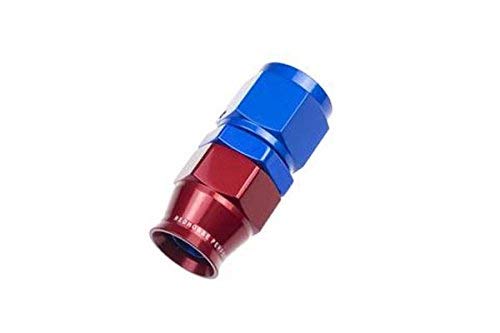 1200-08-1-08 An Straight Red Horse Performance PTFE Reusable Hose End -Blue