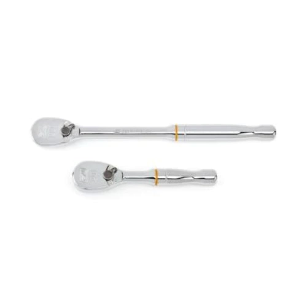 2 Pc. GEARWRENCH 3/8" Drive 90-Tooth Compact Head Teardrop Ratchet Set (81253T)