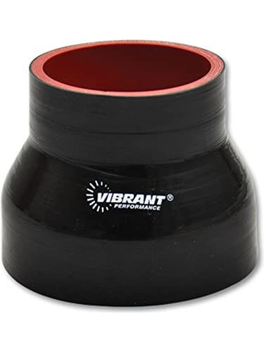 Reducer Coupler Vibrant Performance, 2.25" ID x 1.75" ID x 3.00" Long - Black