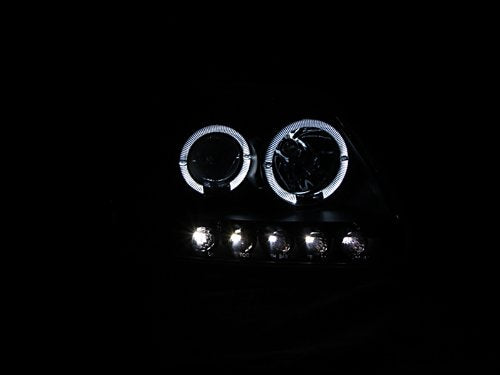 Ford Anzo USA 111031 Projector Halo LED Black Headlight Assembly, 1Pc - (Sold in Pairs)