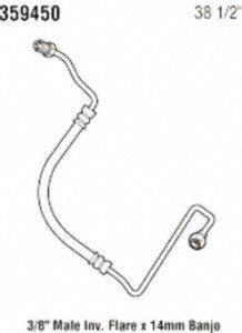 Power Steering Gates 359450 Hose Assembly Pressure Line