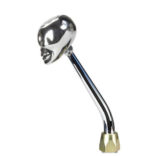 ES Shifter Lokar Performance Products Ford 6R80 Chrome 8" Single Bend Lever Skull Knob
