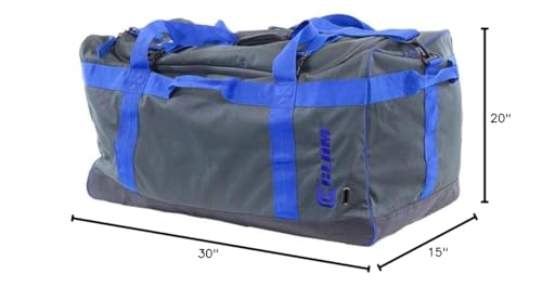 CLAM Heavy-Duty 14531 Ice Fishing Gear Bag – 600D Waterproof Shell, Large Storage Pockets, Protects Tackle & Equipment