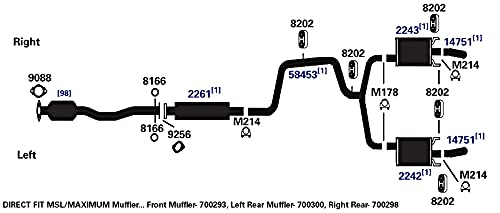 Exhaust Muffler AP Exhaust Products 700293
