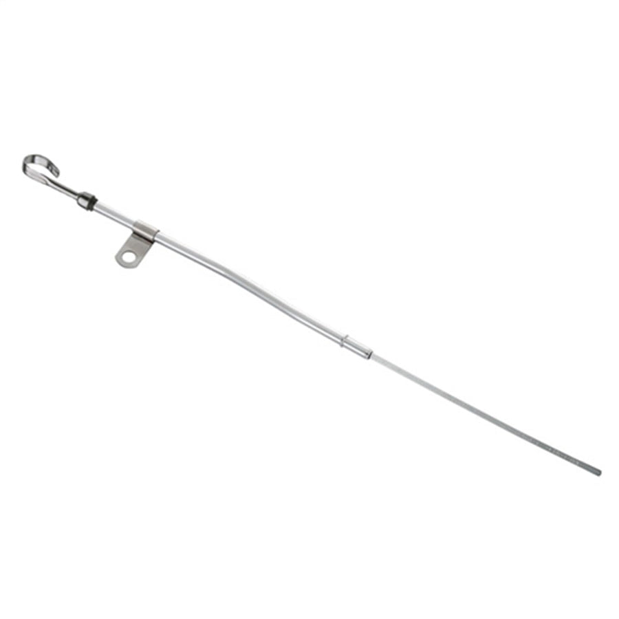 Ford Engine Oil Dipstick 302-401 - Solid Tube - Timing Cover Mount - Steel - Chrome - Small Block Each