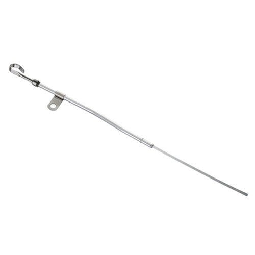 Ford Engine Oil Dipstick 302-401 - Solid Tube - Timing Cover Mount - Steel - Chrome - Small Block Each