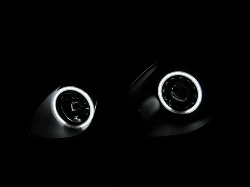 121144 ANZO USA Headlight Set Projector w/CCFL Halo-Black