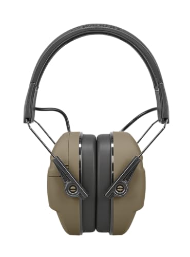 WALKER'S Digital Recon Muffs - Durable IPX4 Weather-Resistant HD Speakers Hunting Range Shooting Hearing Protection Electronic Muffs, 3.5mm Audio Jack, 2 AAA Batteries Included, Flat Dark Earth