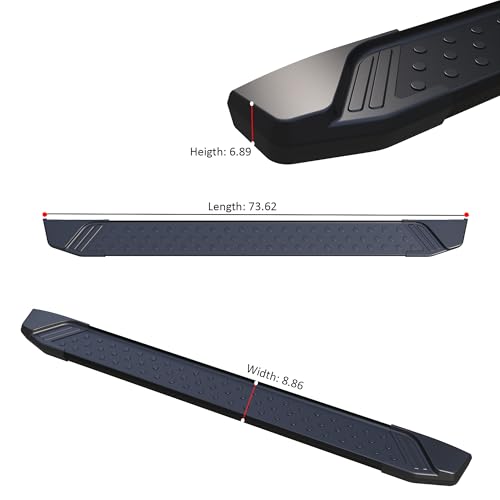 Storm Black Horse Running Boards Black Compatible with 2014-2025 Kia Sorento -STKISO70