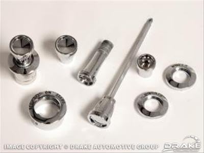 64-6 Dlx Dash Bezel & Knob Kit Scott Drake (C5ZZ-10852-DLXK)