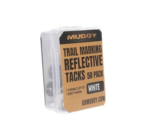 Muddy Reflective Treestands Trail Marking Tacks (Pack of 50), White