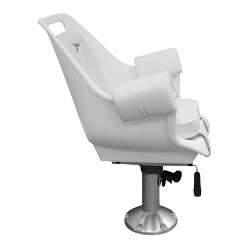 8WD007-710 Wise Deluxe Pilot Chair with Cushions, Mounting Plate, Fixed Height Pedestal and Seat Slide