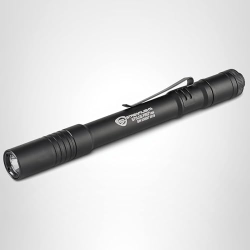 Streamlight Stylus Pro USB 350-Lumen Rechargeable Pen Light for Inspectors, Law Enforcement, and Everyday Use with USB Cable, and Nylon Holster, Black