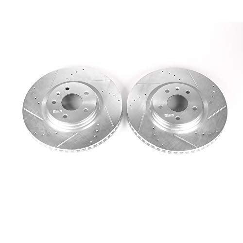Power Stop AR82171XPR Evolution Front Drilled & Slotted Rotor Pair For Chevrolet Corvette 2014-2019 [Model Specific]