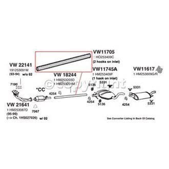 Exhaust Pipe ANSA (VW18244)