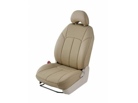 GMC7514TN Steelcraft Leather Seat Skinz Tan Incl. Center Console Lid For Use w/Front Bucket Or 40/20/40 w/Underseat Storage Rear 60/40 Leather Seat Skinz
