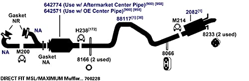 Exhaust Muffler AP Exhaust Products 2082
