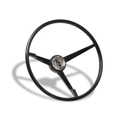 Scott Drake Original Replica Black Standard Steering Wheel, Compatible with 1967 Ford Mustang, Model C7ZZ-3600-BK