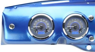 Dakota Digital 47-53 Analog Dash Gauges Chevy GMC Truck Carbon Blue VHX-47C-PU-C-B
