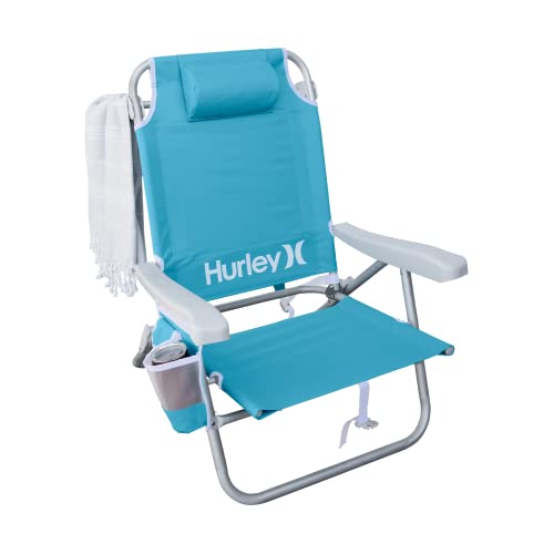 Hurley Beach Chair Deluxe Backpack, One Size, Aluminum, Turquoise