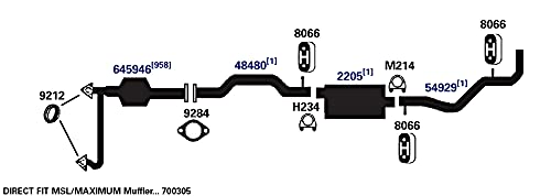 Exhaust Muffler AP Exhaust Products 2205
