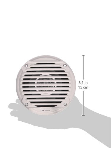 Jensen Dual Cone MS5006WR Waterproof 5.25" Speaker, White, 30 Watts Max Power Handling, Sensitivity 86dB, Frequency Response 79Hz-20kHz, Nominal Impedance 4 Ohms, 1.5" Mounting Depth, Sold In Pairs