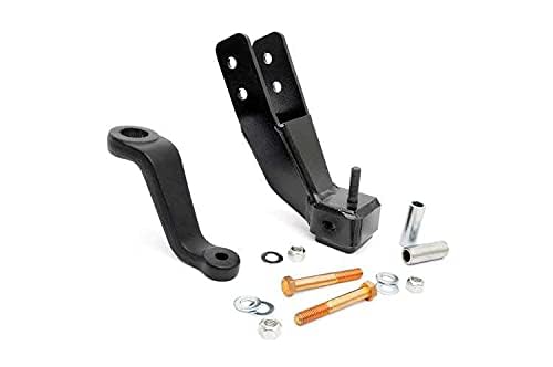 Rough Country Pitman Arm & Front Track Bar Bracket for 1997-2006 Jeep TJ - 1063,Black