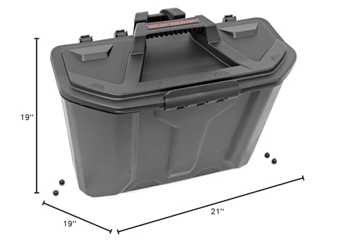 Rough Country Under Seat Storage Box for Can-Am Defender HD5 / HD8 / HD9 / HD10 (2016–2025) - Drop-In Passenger Seat Organizer, Water-Resistant, 3.7-Gallon Storage Capacity