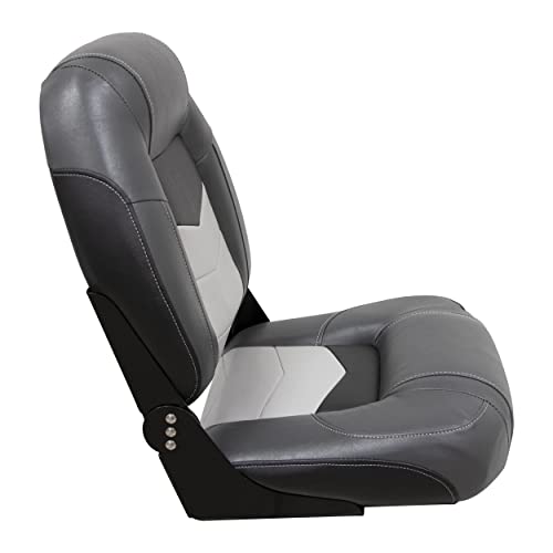 3304-860 Wise Pro-Angler Series High Back Boat Seat Charcoal/Black/Marble Grey