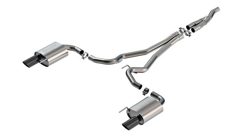 Borla 2.50 S-TYPE Black Chrome Catback Exhaust - Non-Active 2024 Ford Mustang 2.3L Ecoboost