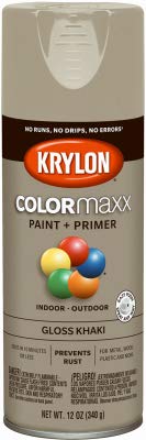 Gloss Khaki COLORmaxx Spray Paint + Primer, 12-oz.