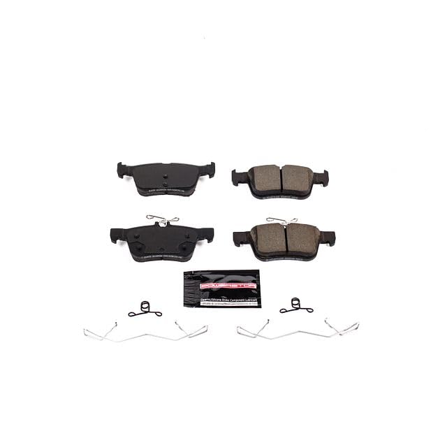 Power Stop Z23-1833 Z23 Sport Rear Carbon Fiber Infused Ceramic Brake Pads with Hardware For Edge, Escape, Fusion, Police Responder Hybrid, SSV Plug-In Hybrid, Continental, Nautilus [Model Specific]