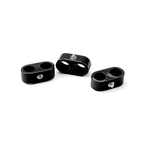 Double Place T-CLAMP, 5/8"-5/8", 3 Pieces, Black