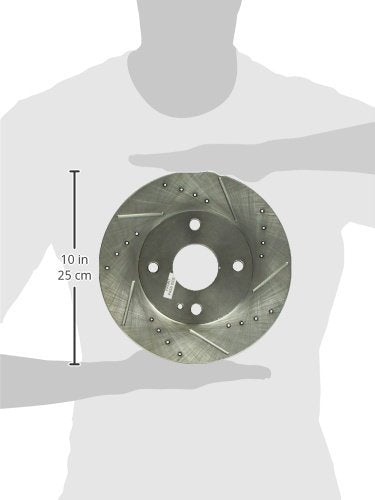 Power Stop Front JBR543XPR Drilled & Slotted Rotor Pair For Mazda Miata 1990-1993 [Model Specific] Evolution