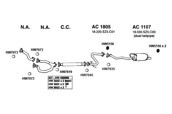 HW7045 Ansa - Exhaust Pipe Flange Gasket