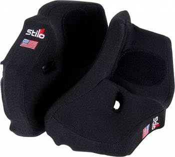 Stilo ST5 Series Helmet Cheek Pads w/USA Flag - 25MM - Black - Pair YA0825USAMM25