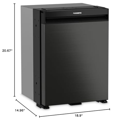 Dometic Marine Refrigerator NRX35-E – 34L (1.2 cu ft) – Full Refrigerator, Energy Efficient, LED Lighting, Vent Mode, Black