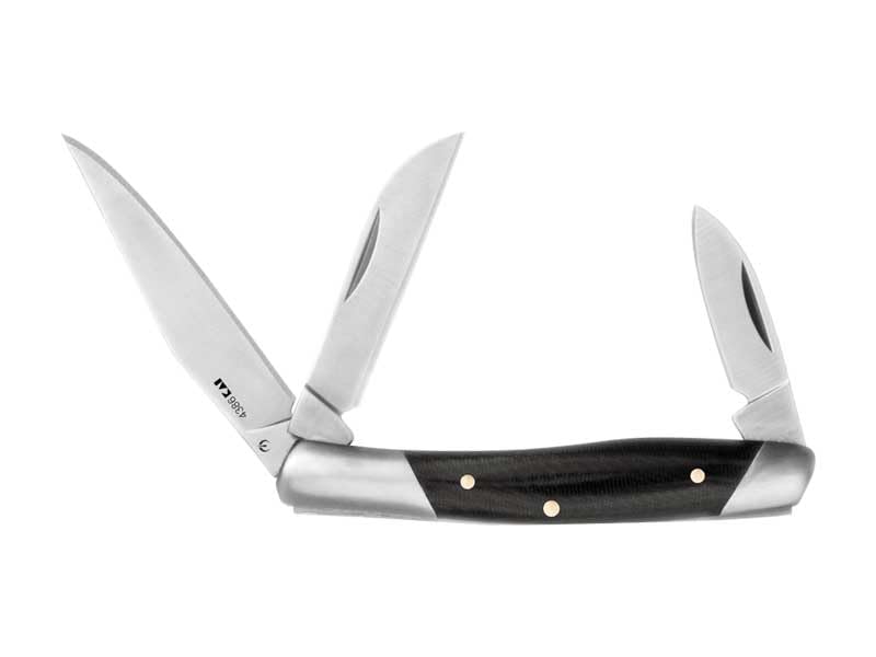 Kershaw Pocket Knife Iredale, Black and Gray, 6.2 Inch Total, 3 Blade Design with Clip Point and Sheepsfoot, EDC with Manual Opening, Micarta Handle, Everyday Carry Pocket Knife for Men and Women