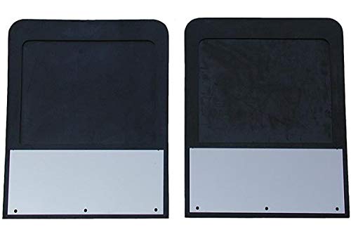 Mud Flap Set Go Industries Inc. S726SET, with Flaps, Brackets, Stainless Stiffeners, and Stainless Weights, for Select Ford Dually Trucks