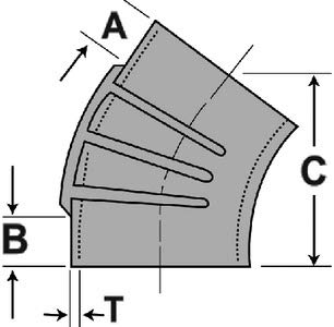 45° Sierra Marine EPDM Rubber Hump Hose44; 3-1/2"