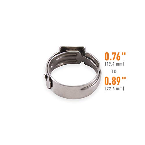 Stainless Steel Mishimoto Ear Clamp, 0.76"-0.89" (19.4mm-22.6mm)