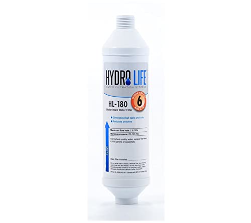 Camco 52133 Hydro Life HL-180 Disposable Inline Hose Filter