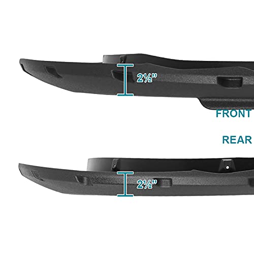 Pocket Rivet Rough Textured Fender Flares SPEC-D TUNING Compatible with 2017-2020 Ford F-250, F-350 Super Duty, 4 Pcs